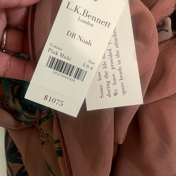 L.K.Bennett Floral Long Sleeve Dress - Picture 9 of 13